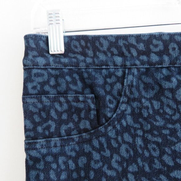 SPANX Jean-ish Slimming Ankle Leggings in Blue Denim Leopard Print - Size S - Picture 5 of 12
